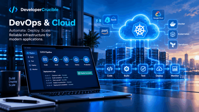 DevOps Cloud Pipeline Hero Scene_DeveloperCrucible