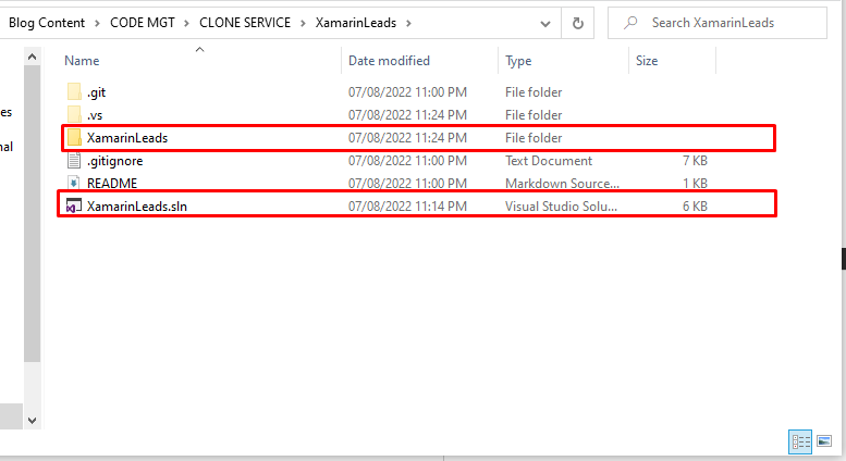 Project fields added to the cloned folder to be pushed to online repo of our Azure DevOps Account